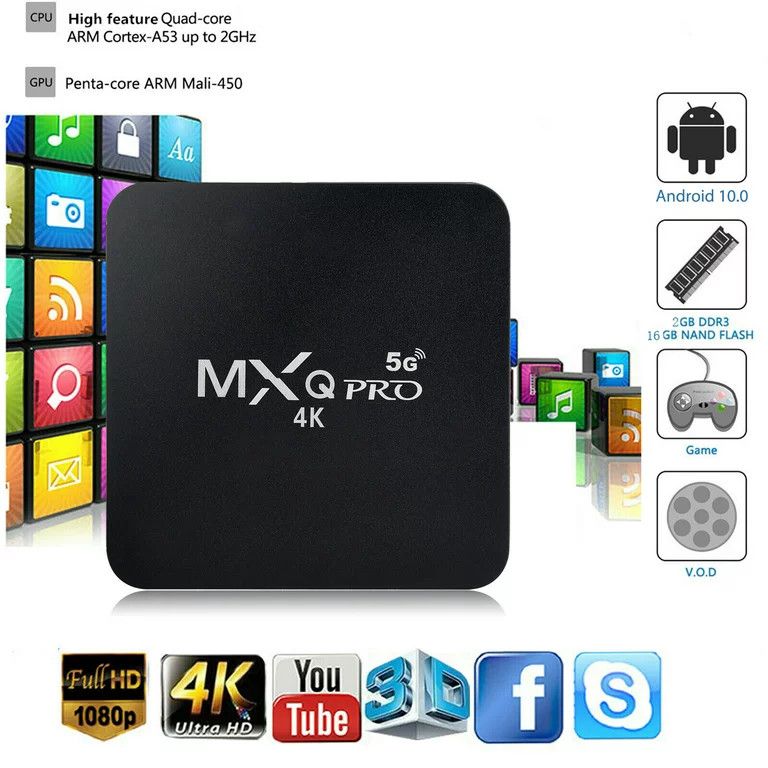 MXQ Pro Android TV Box Full HD 4K Wifi HDMI USB Ports