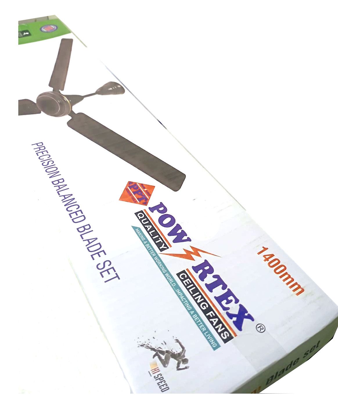 Powertex Ceiling Cooling Fan 56'' 3 Blades 1400MM Precision Balanced Air Cooler Temperature Control 5 Speed