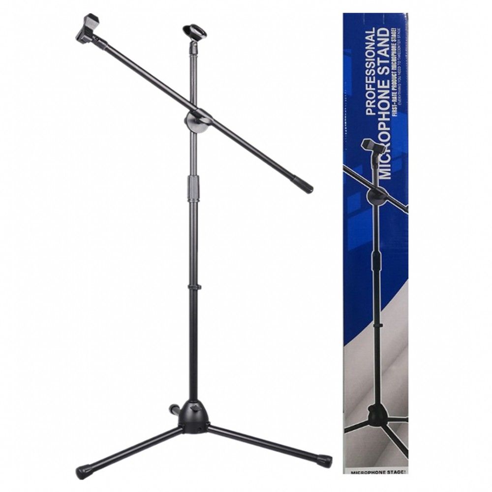 Height Adjustable Tripod Boom Microphone Stand