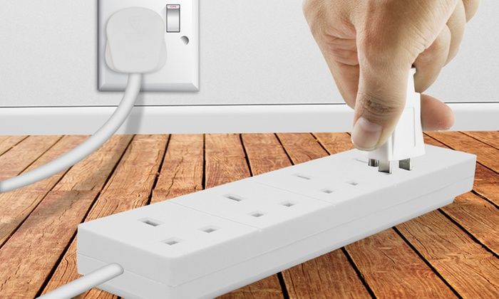 4 Way Socket Power Extension Cable 3M