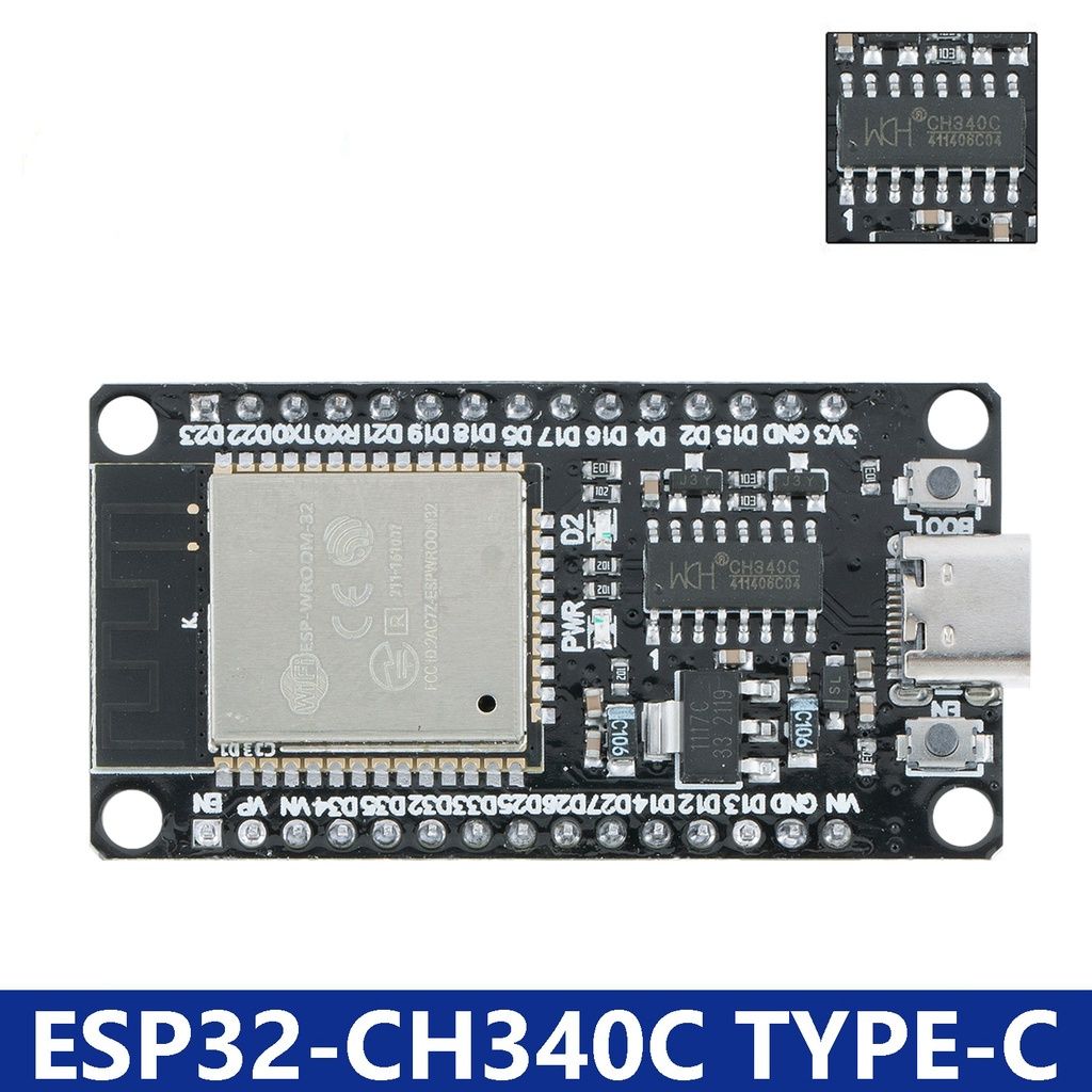 ESP32 Type-C USB CH340C WiFi Bluetooth-Compatible Development Board