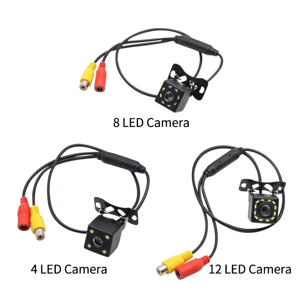 Waterproof Car Rear View Camera 170 Wide Angle HD CCD 4 8 12 LED Night Visions Reversing Parking Cameras