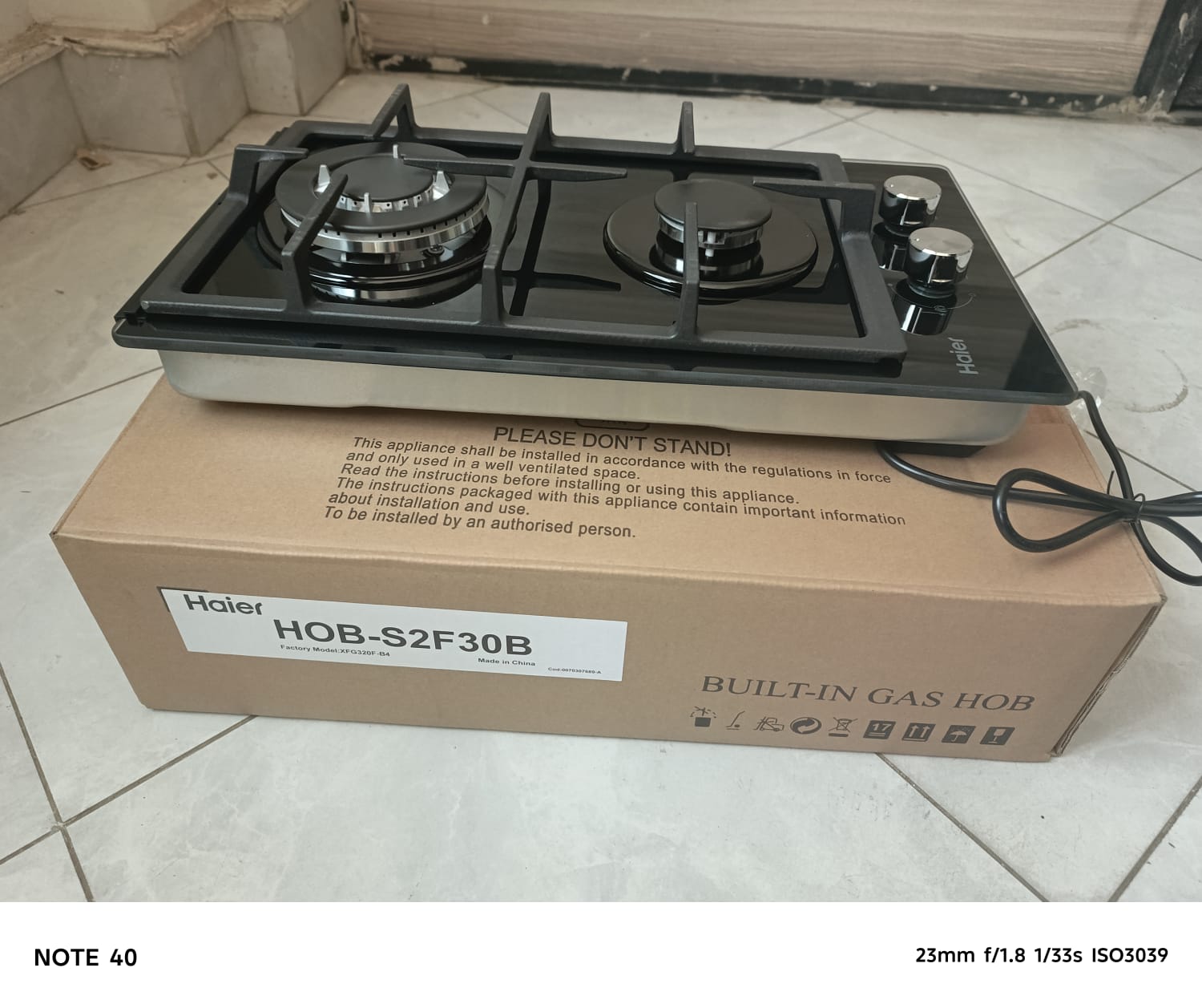 Haier 2 Burners with WOK Burner Built-in Cooker Hob HOB-2F30BT