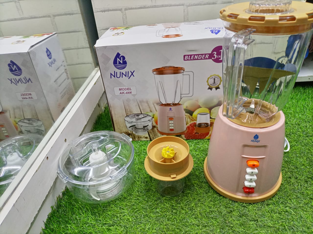 Nunix AK-444 3-in-1 Blender, Grinder & Chopper