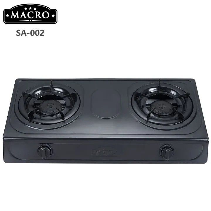 MACRO Table Top Gas Cooker SA-002 Double Burner Gas stove gas cooker stainless Black