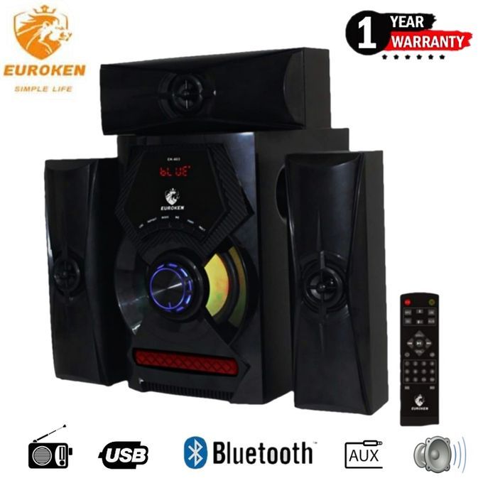 Euroken EK-603 3.1 CHANNEL HIGH QUALITY WOOFER SYSTEM PMPO 20000W & 3 SPEAKERS
