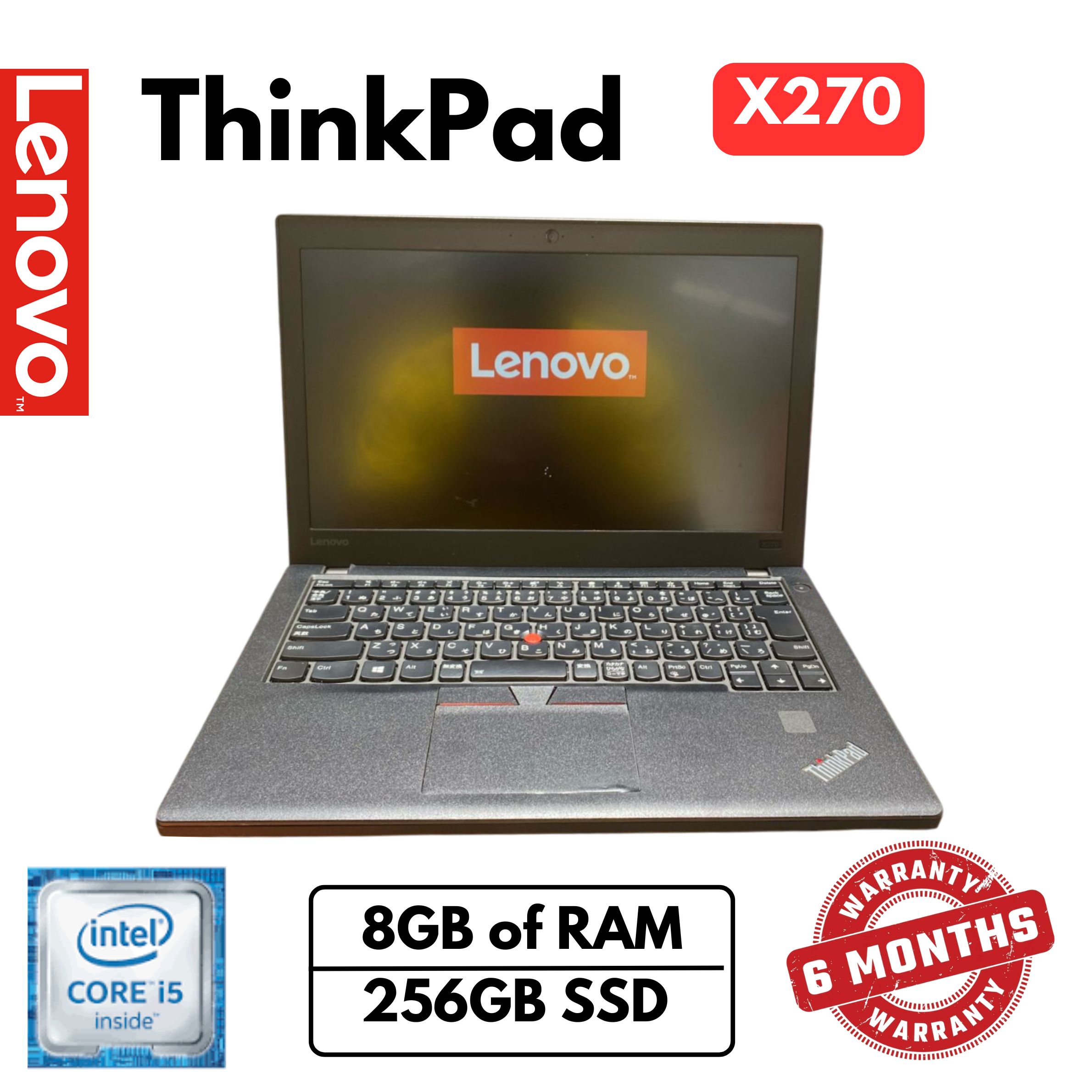 Lenovo ThinkPad X270 - REFURBISHED -  12.5" Intel Core i5-6300U 2.4GHz 8GB RAM 256GB SSD Windows 10 Laptop | Business Ultraportable | Buy Now
