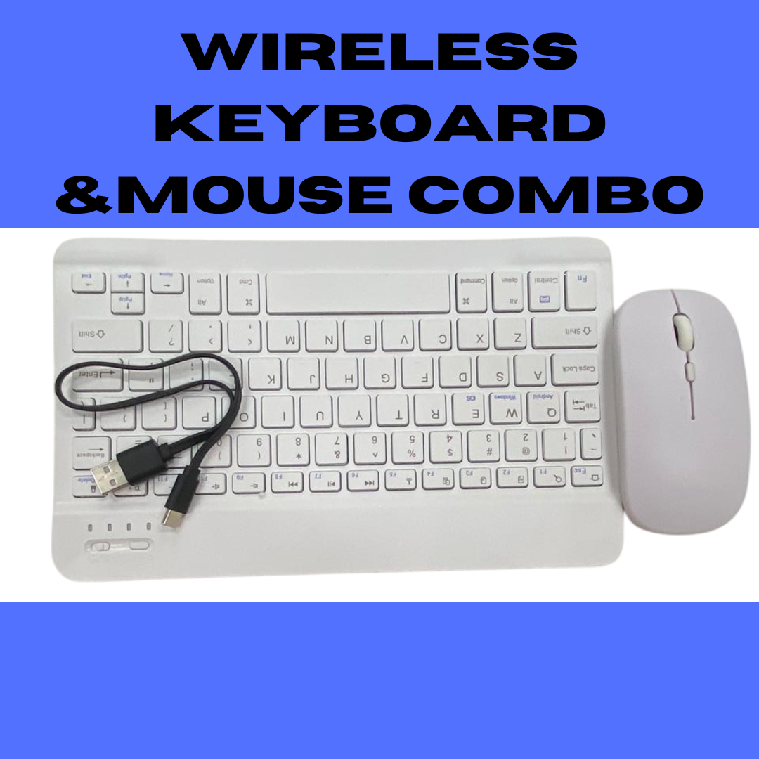 Wireless Keyboard and Mouse Combo – Rechargeable, Slim & Silent | Perfect for Office & Travel