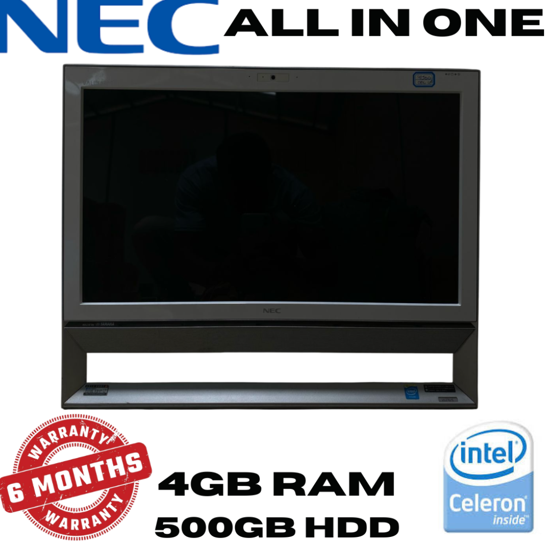 NEC All-in-One PC | Intel Celeron 2955U | 4GB RAM | 500GB HDD | 19.5" LED Display | Perfect for Office & Home Use