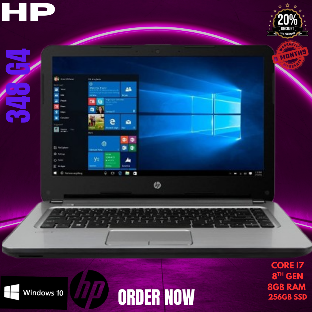 HP 348 G4 Laptop | Intel Core i7 (8 CPUs) | 8GB RAM | 256GB SSD | 14" Display | Windows | Business & School Ready