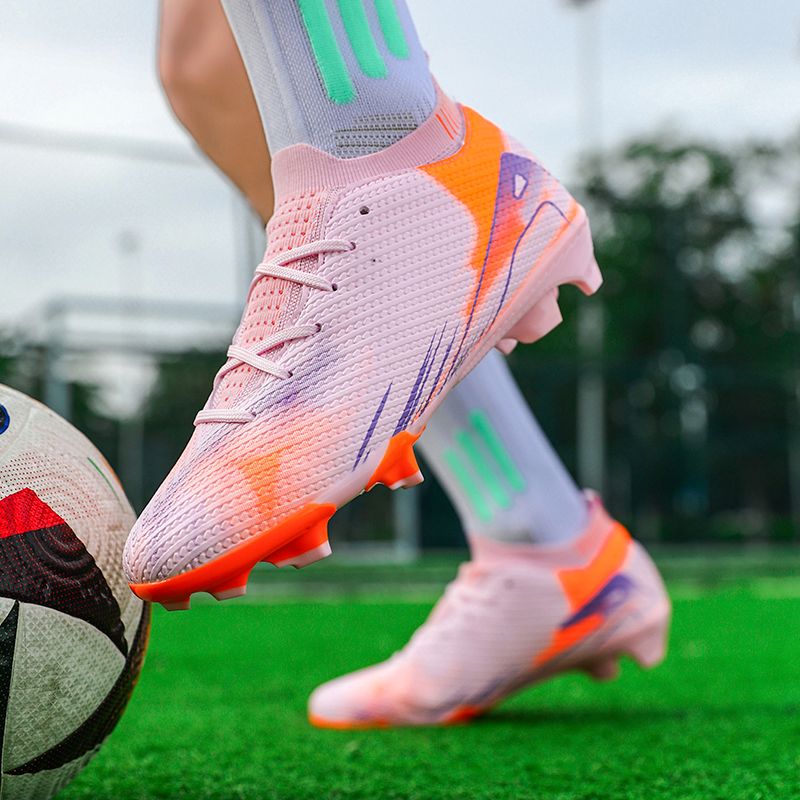 Men Kids Fashion Soccer Shoes Cleats High-top Team Sports Training FG Firm TF Turf Comfort Football Shoes Outdoor