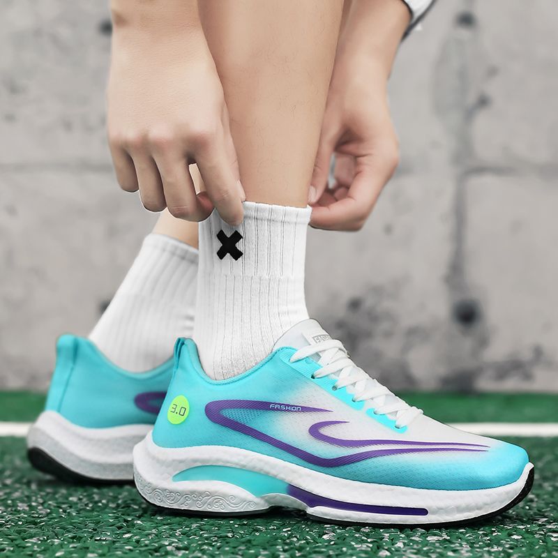 Men Running Shoes Athletic Sports Casual Walk Comfort Lightweight Non-Slip Lace up Sneakers for Gym Workout