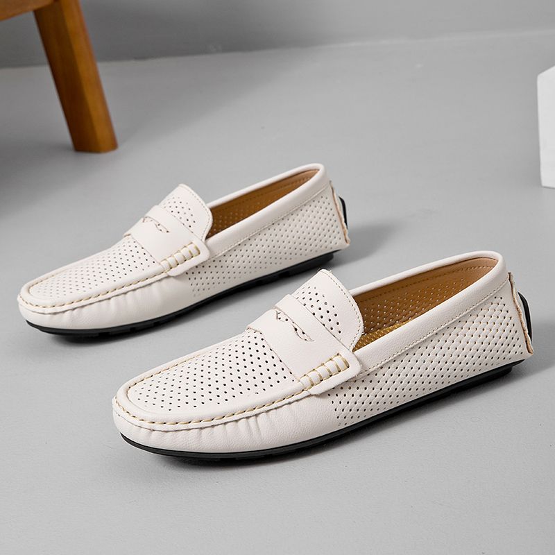 Men Hollow Loafers Casual Shoes Slip on Soft Penny Flat Lightweight Comfort Driving Working Boat Shoes