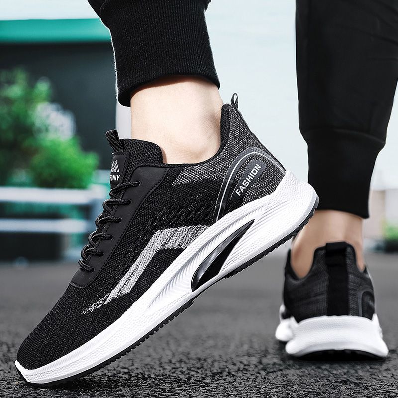 Men Running Shoes Athletic Sports Casual Mesh Walk Comfort Breathable Lightweight Non-Slip Lace up Sneakers for Gym Workout