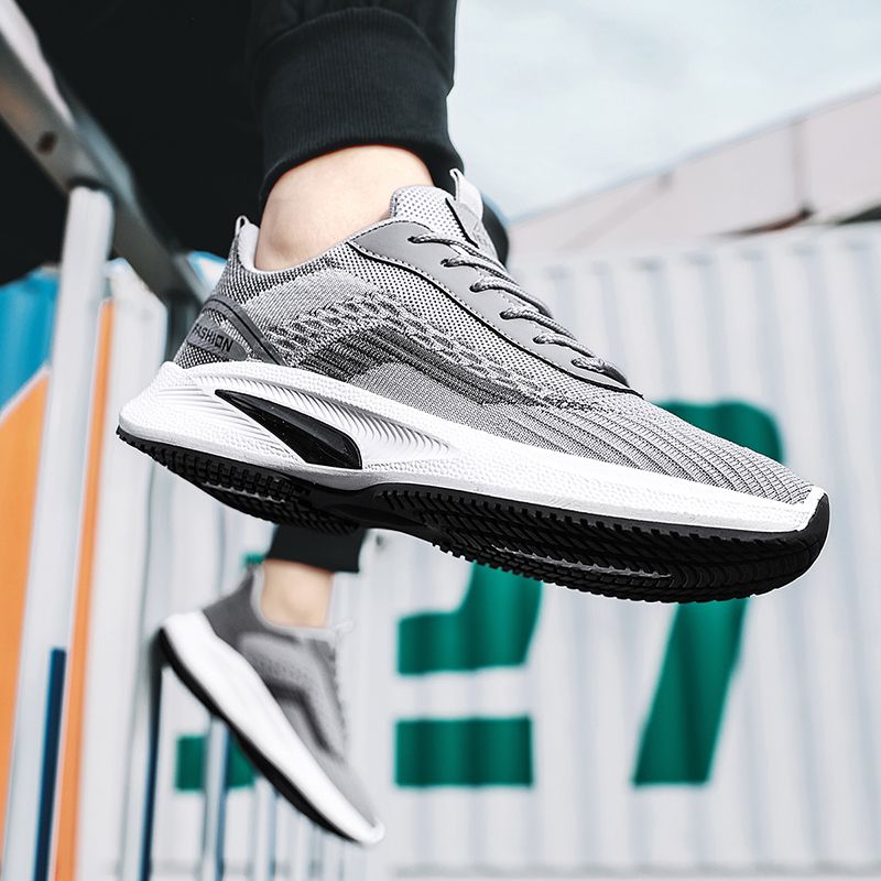 Men Running Shoes Athletic Sports Casual Mesh Walk Comfort Breathable Lightweight Non-Slip Lace up Sneakers for Gym Workout