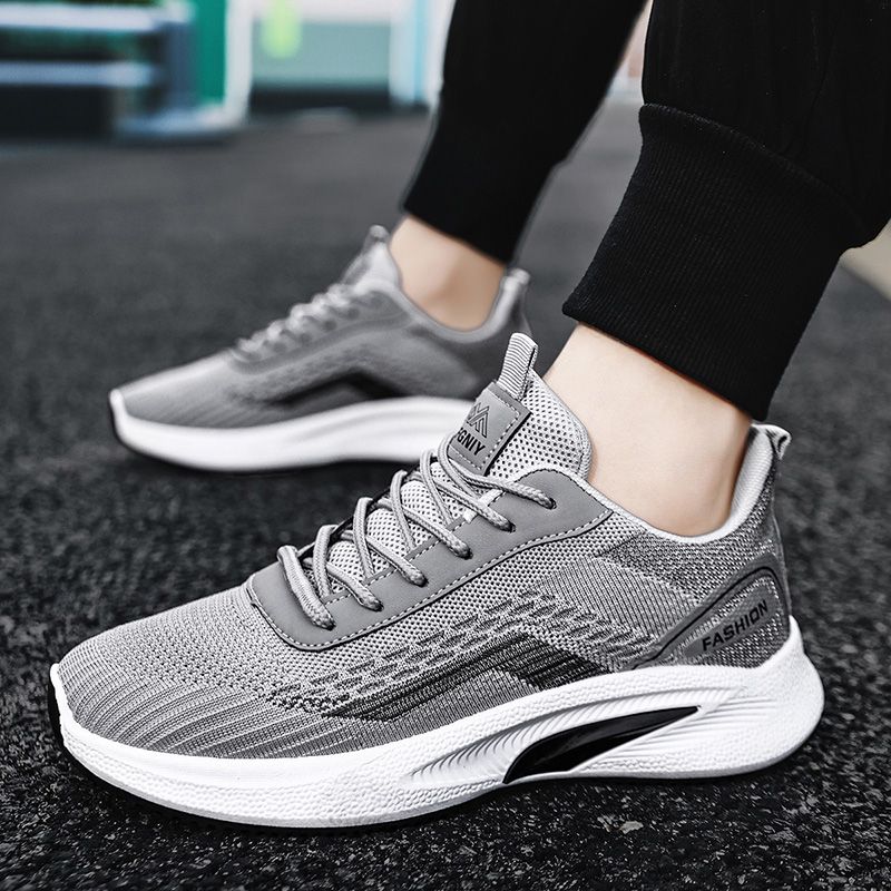 Men Running Shoes Athletic Sports Casual Mesh Walk Comfort Breathable Lightweight Non-Slip Lace up Sneakers for Gym Workout