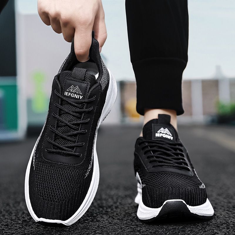 Men Running Shoes Athletic Sports Casual Mesh Walk Comfort Breathable Lightweight Non-Slip Lace up Sneakers for Gym Workout