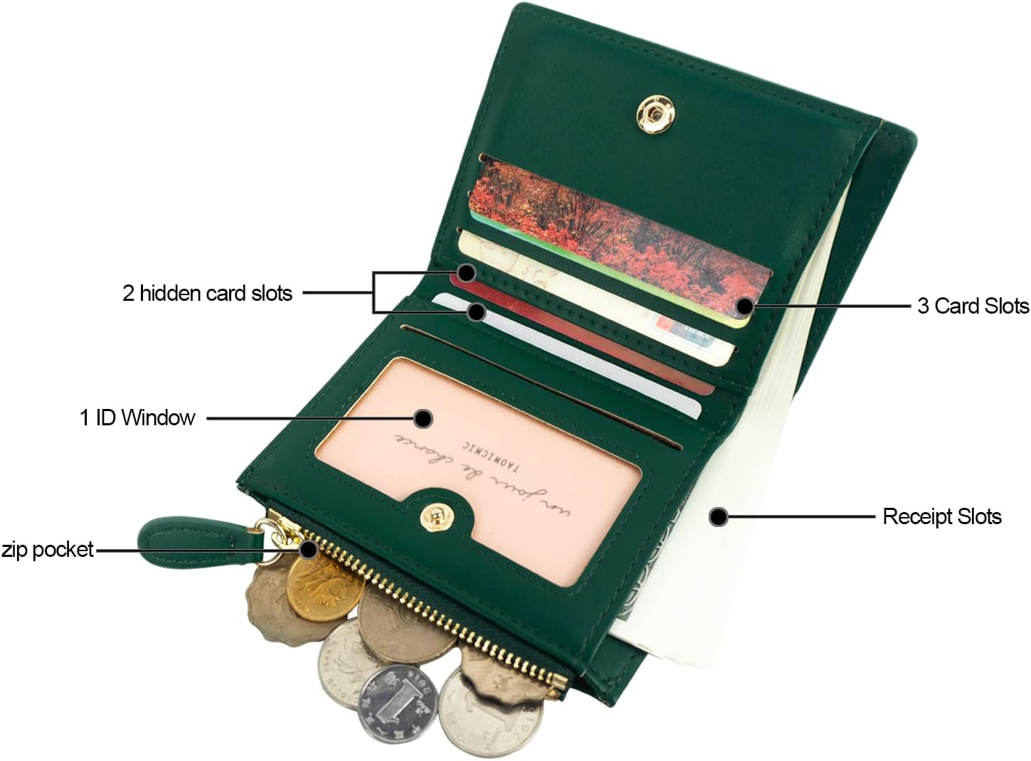 Wallet for Women with Bifold Compact Size, Classic Women Wallet with Stylish Texture Patterns, Handy Ladies Wallet Gift for Birthday and Party