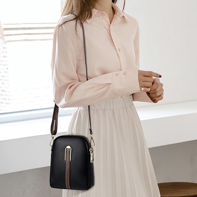 Crossbody Purses New Business Commuteuse Messenger Bag Casual Versatile Adjustable Strap Shoulder Bag Large Tote Bag for Women for Work(Black)