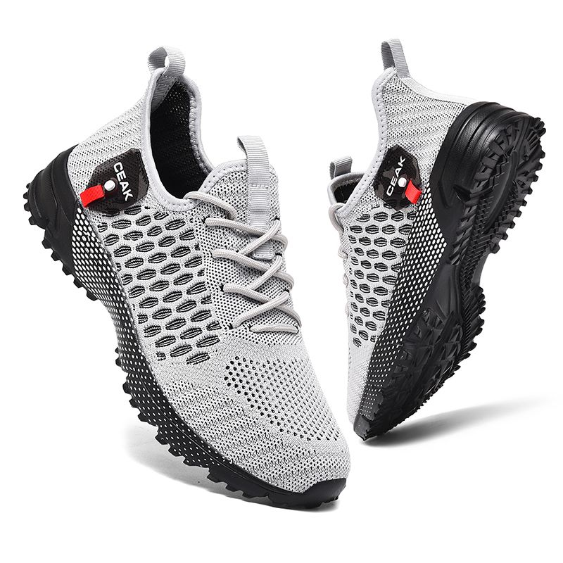 Men Running Shoes Athletic Sports Casual Mesh Walk Comfort Breathable Lightweight Non-Slip Lace up Sneakers for Gym Workout