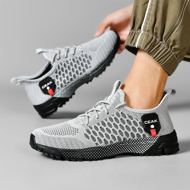 Men Running Shoes Athletic Sports Casual Mesh Walk Comfort Breathable Lightweight Non-Slip Lace up Sneakers for Gym Workout