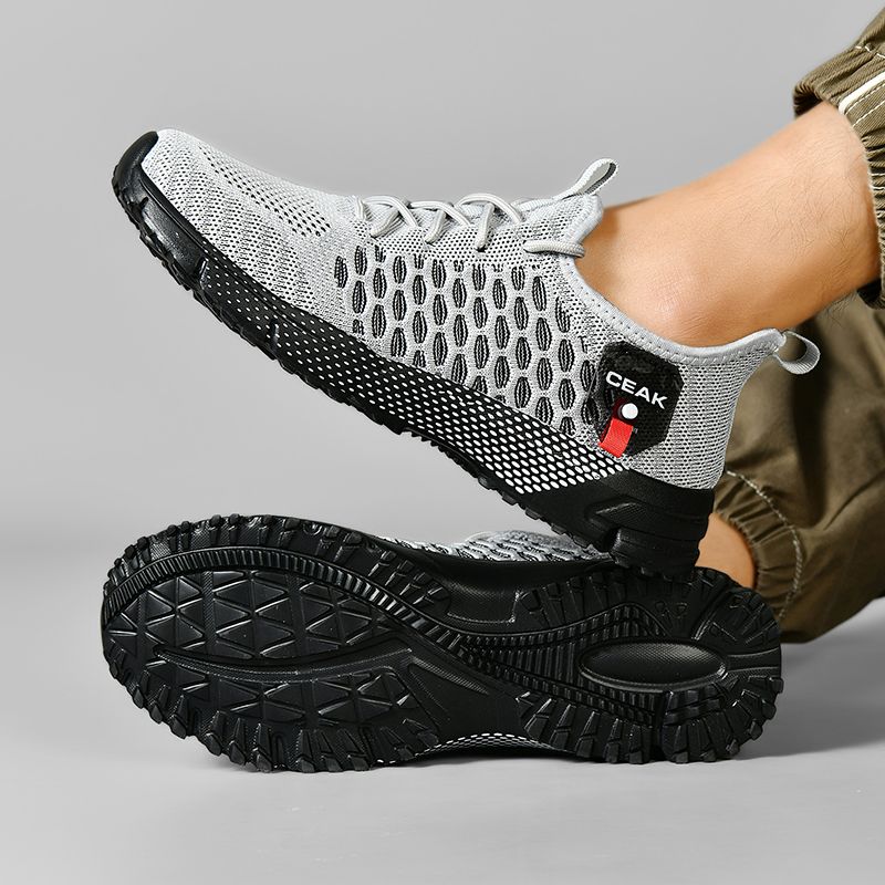Men Running Shoes Athletic Sports Casual Mesh Walk Comfort Breathable Lightweight Non-Slip Lace up Sneakers for Gym Workout