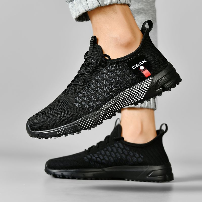 Men Running Shoes Athletic Sports Casual Mesh Walk Comfort Breathable Lightweight Non-Slip Lace up Sneakers for Gym Workout