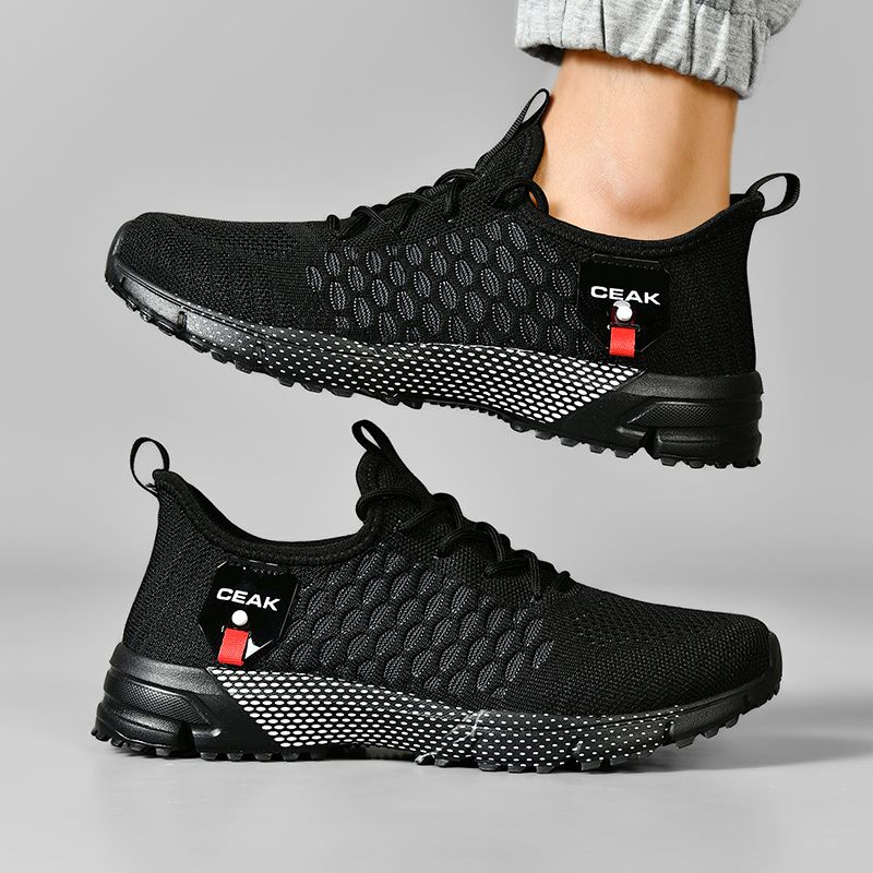 Men Running Shoes Athletic Sports Casual Mesh Walk Comfort Breathable Lightweight Non-Slip Lace up Sneakers for Gym Workout