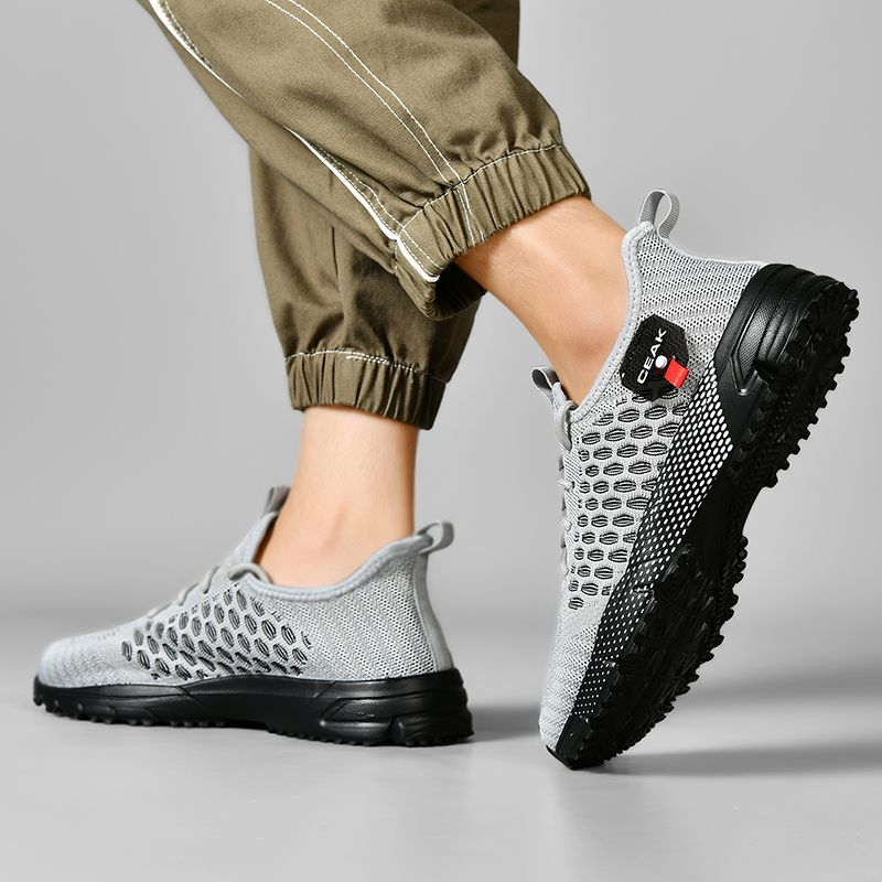 Men Running Shoes Athletic Sports Casual Mesh Walk Comfort Breathable Lightweight Non-Slip Lace up Sneakers for Gym Workout