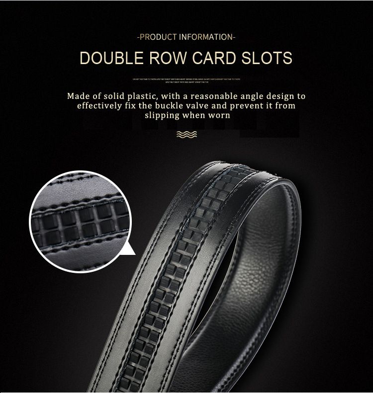 New Luxury High Quality Leather Belt Men's Zinc Alloy Automatic Buckle Leisure Business Belt Two Layers Of Hide Belt