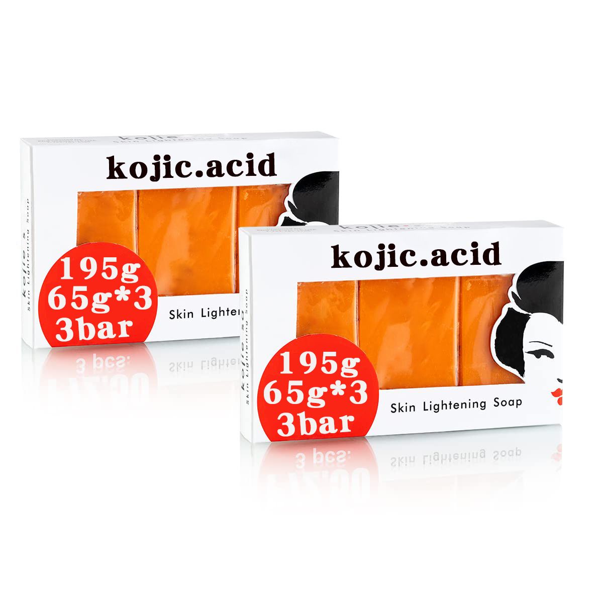 3pcs/lot Kojicacid soap kojicacid soap Papaya soap Hand facial cleansing bath soap Kojic Acid Soap for Dark Spots