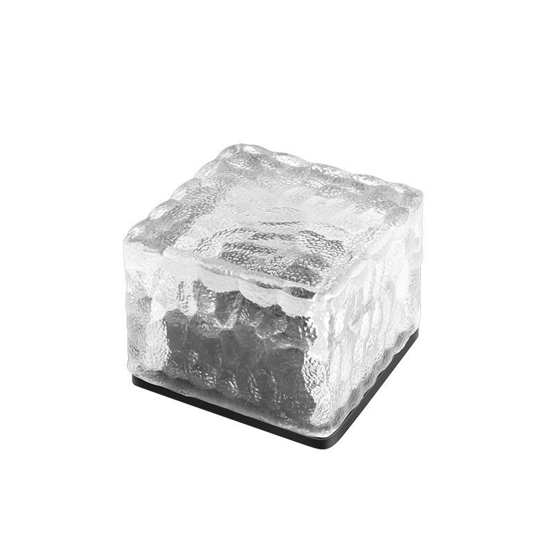 1PCS Square Ice brick light Home garden Solar light outdoor waterproof step decorative ice Shape Solar Garden Light