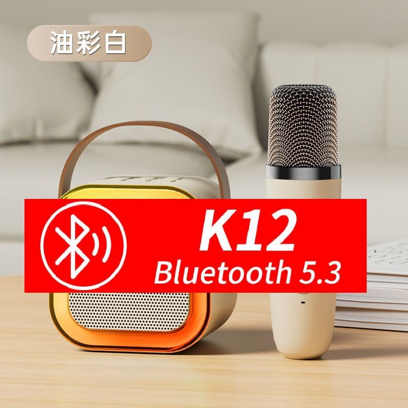 High Appearance Level Bass Bluetooth Karaoke Speaker Small Audio System Wireless Microphone Speaker