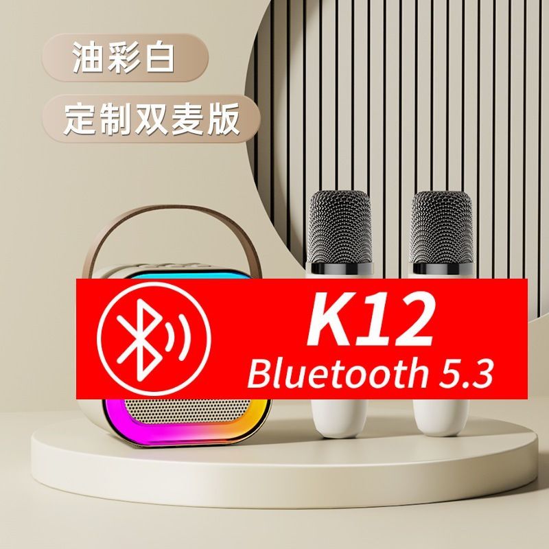 High Appearance Level Bass Bluetooth Karaoke Speaker Small Audio System Wireless Microphone Speaker