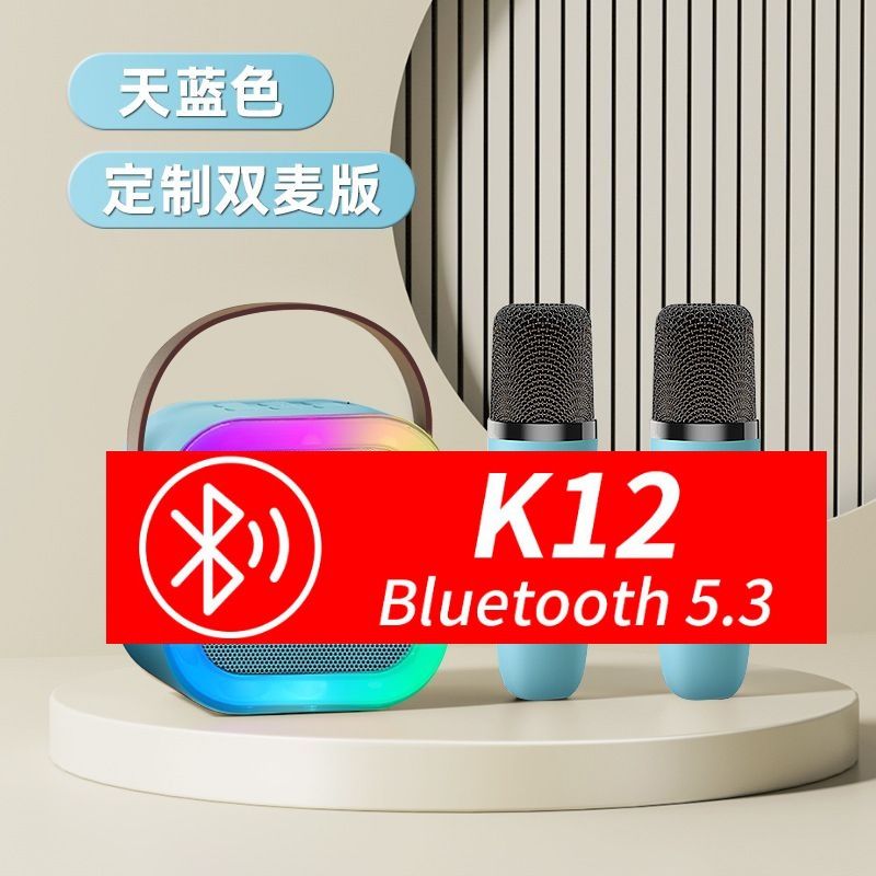 High Appearance Level Bass Bluetooth Karaoke Speaker Small Audio System Wireless Microphone Speaker