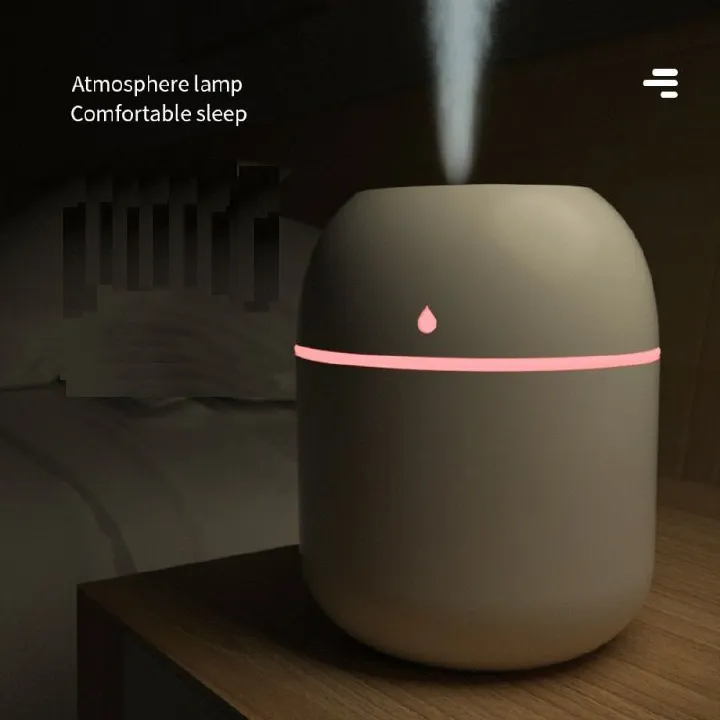 Colourful lights water drop humidifier wholesale office home usb big spray mute mini cute air purification humidification