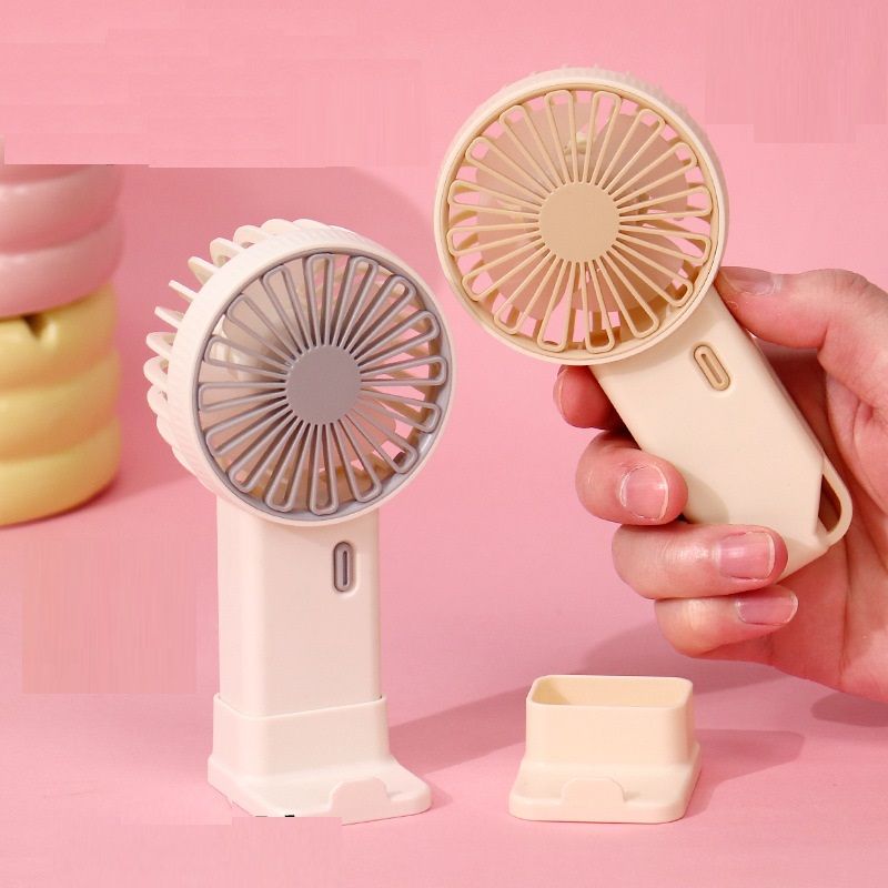 Handheld fan portable pocket mini usb charging mobile phone stand fan 3-speed adjustment