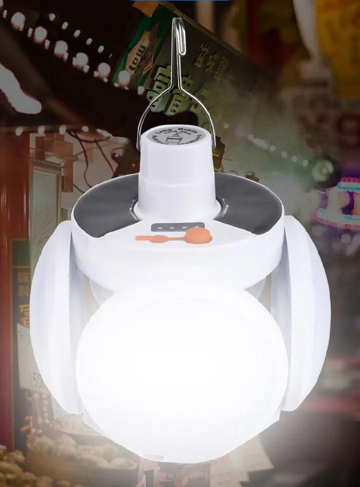 Solar football lights Rechargeable Bulbs Street stall night market lights outdoor camping street stall lights Led energy-saving ultra-bright lighting
