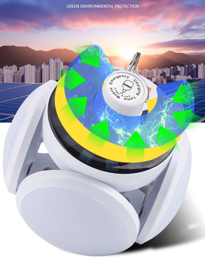 Solar football lights Rechargeable Bulbs Street stall night market lights outdoor camping street stall lights Led energy-saving ultra-bright lighting