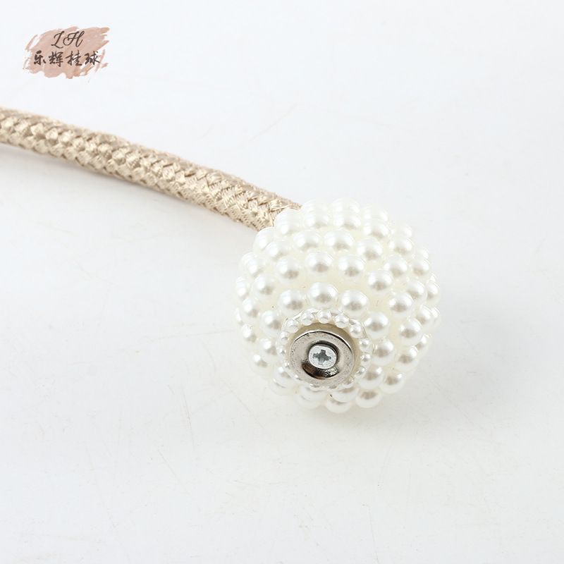 4PCS simple thin rope models pearl magnetic buckle curtain tiebacks tiebacks curtain accessories accessories curtain buckle  Manufacturers supply