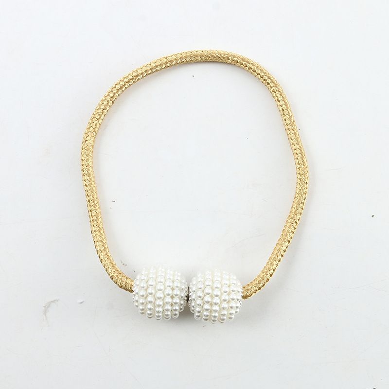 4PCS simple thin rope models pearl magnetic buckle curtain tiebacks tiebacks curtain accessories accessories curtain buckle  Manufacturers supply