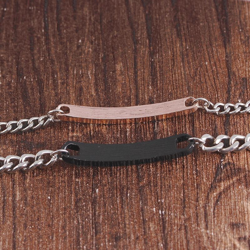 Best-selling letter bracelet "Her Prince His Princess"  Couple Lover bracelet For Women Men Geometric Necklace Set Jewelry Valentines Day Gift