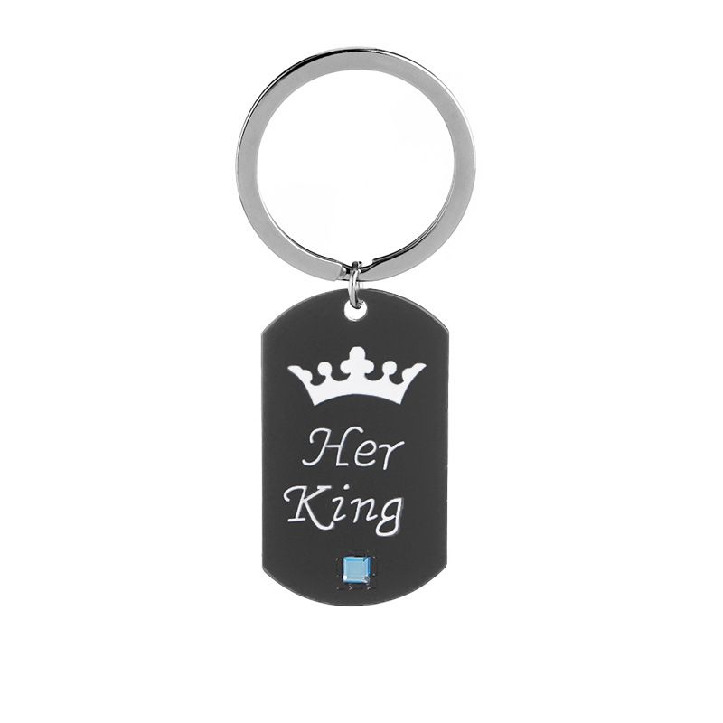 Hot-selling Her King His Queen Crown couple Necklace Fashion Couple Lover Pendant For Women Men Geometric Necklace Set Jewelry Valentines Day Gift