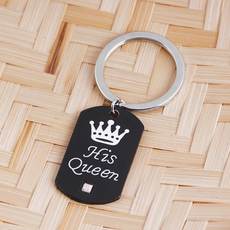 Hot-selling Her King His Queen Crown couple Necklace Fashion Couple Lover Pendant For Women Men Geometric Necklace Set Jewelry Valentines Day Gift