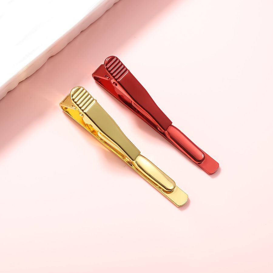 2PCS/Lot New Suit Tie clips multi-color Copper Tie Clips Men's Simple Shirt Clips