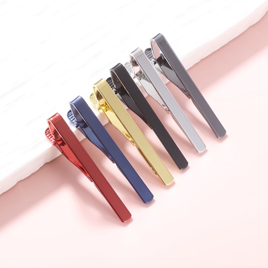 2PCS/Lot New Suit Tie clips multi-color Copper Tie Clips Men's Simple Shirt Clips