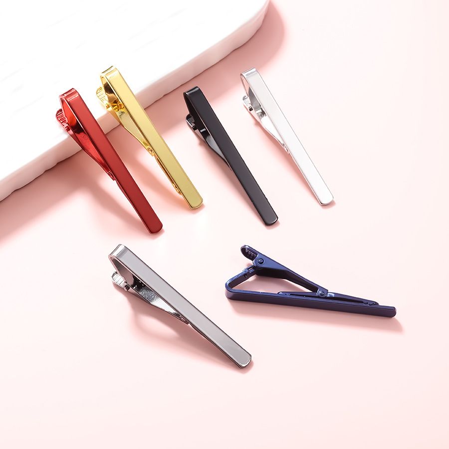 2PCS/Lot New Suit Tie clips multi-color Copper Tie Clips Men's Simple Shirt Clips