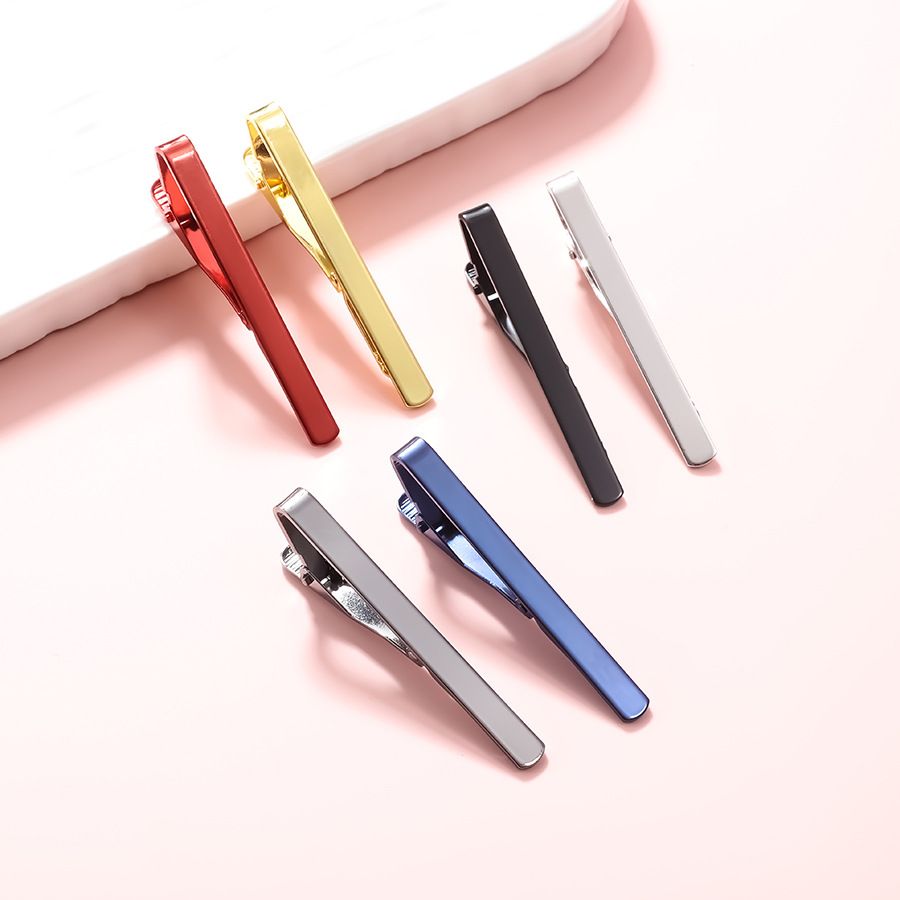 2PCS/Lot New Suit Tie clips multi-color Copper Tie Clips Men's Simple Shirt Clips