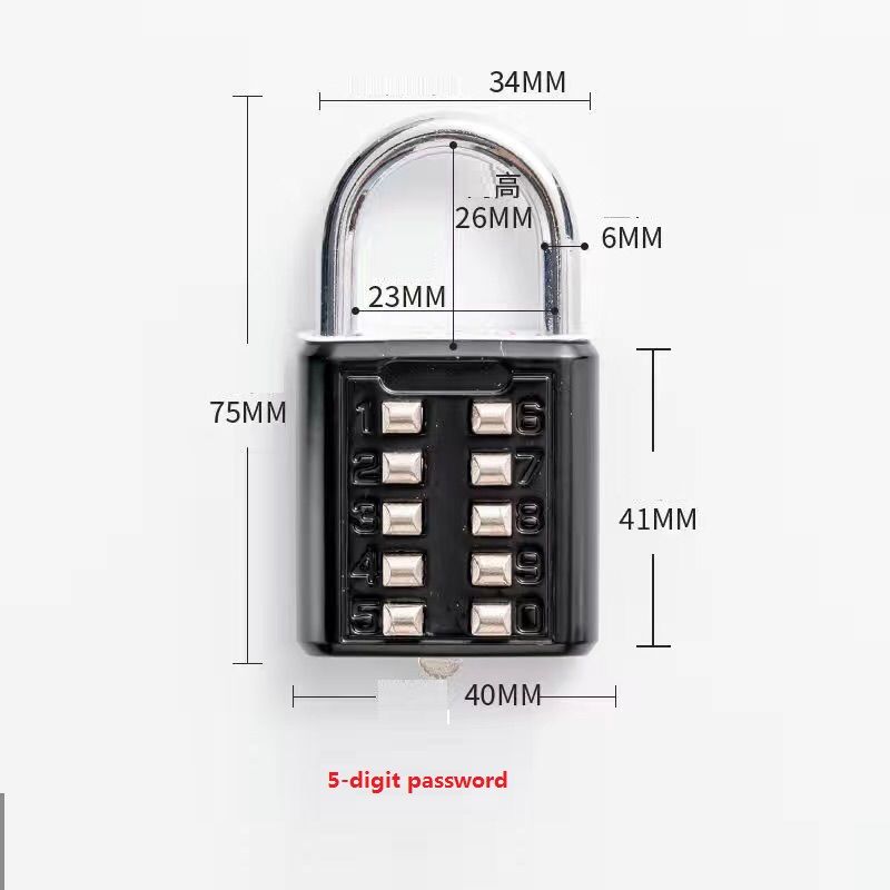 Push button combination lock digital code padlock luggage gym dormitory schoolbagDoor Lock