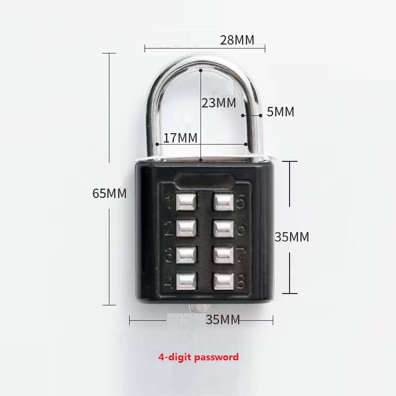 Push button combination lock digital code padlock luggage gym dormitory schoolbagDoor Lock